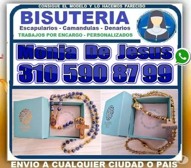 CO$15,000 Bisuteria MONJA DE JESUS, Camandulas, Rosarios, Denarios, Cali, Palmira, Bogota, Medellin, Barranquilla